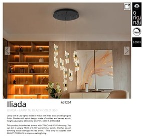 Lustra LED suspendata design elegant Iliada 9L