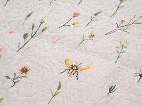 Cuvertura de pat INSECTA, crem Dimensiune: 170 x 210 cm