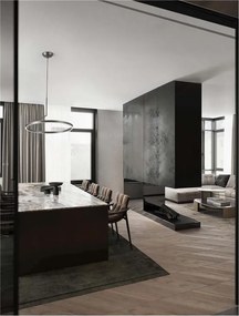 Lustra LED suspendata design minimalist TILIA nickel