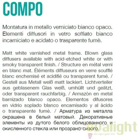 Plafoniera moderna design lux diametru 73cm, COMPO PL10 FUME 172804