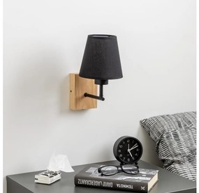Lampă de perete Brilagi NUBILA WOOD 1xE27/25W/230V stejar/negru