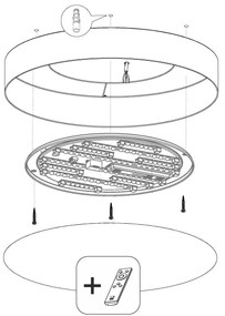 Eglo 97778 - Plafonieră LED ROMAO 3, dimabilă, 40W, 230V