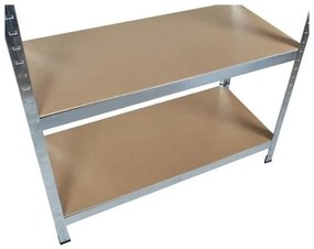 ShopJK RAFT METALIC ZINCAT FĂRĂ ȘRUBURI 220x100x45 CM , CAPACITATE DE ÎNCĂRCARE 875 kg