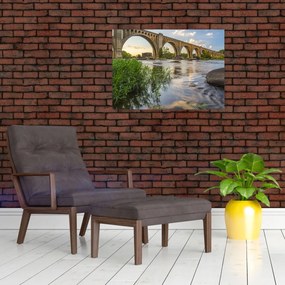 Tablou pe sticlă - Podul de cale ferată Richmond (70x50 cm)
