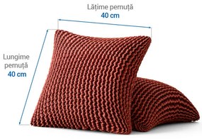 Huse bielastice COSTINA culoarea cupru feţe de pernă 2 buc (40 x 40 cm)