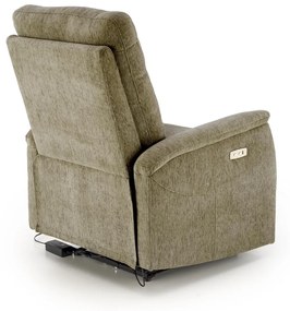 Fotoliu recliner Jamal stofa olive H105 cm