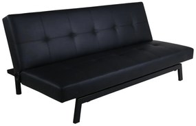 Canapea extensibilă Dallas 1709Numărul de locuri: 3, Negru, 76x180x87cm, Picioare: Metal