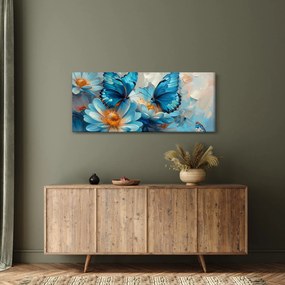 Tablou - Fluturi albaștri (120x50 cm)