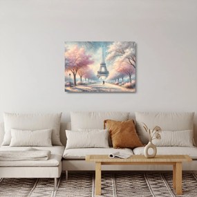 Tablou pe sticlă – Primăvară la Paris (70x50 cm)