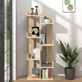 vidaXL Bibliotecă, stejar sonoma, 48x25,5x140 cm, PAL