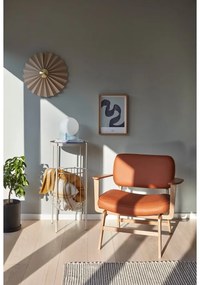 Fotoliu din imitație piele Hübsch Haze, portocaliu