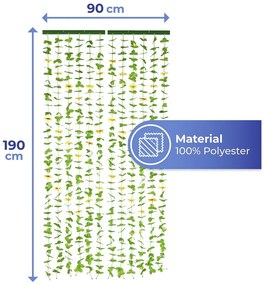 Draperie galbenă-verde 90x190 cm cu prindere la ușă Sunflowers – Maximex