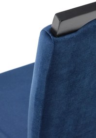 Scaun Clarion 2 velvet albastru/negru Monolith 77