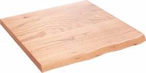 vidaXL Raft de perete maro deschis 60x60x(2-4) cm lemn stejar tratat