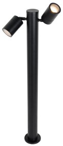 Lampă de exterior cu statie neagră, 80 cm IP44 reglabilă cu 2 lumini - Duo