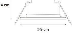 Set de 12 spoturi incastrate albe, inclusiv LED 7W IP65 cu funcție Dim-to-Warm - Blanca