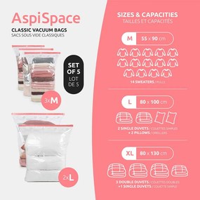 Saci de vidat 5 buc. Aspispace M/L – Compactor
