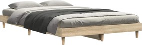 vidaXL Cadru pat fără saltea stejar sonoma 120x200 cm, lemn prelucrat
