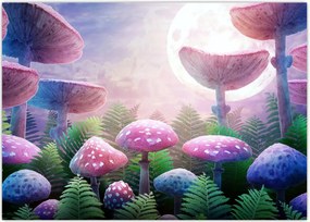 Tablou - Ciuperci sub lună plină (70x50 cm)