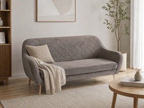 Canapea gri de 3 locuri CORANTI VELVET