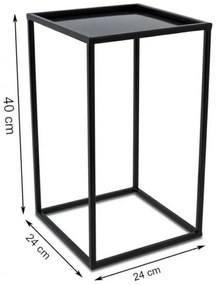 Suport pentru flori 40x24 cm, negru