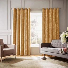 Draperii galbene termoizolante 2 buc. din janilie 229x183 cm Selene Luxury Chenille – Hyperion
