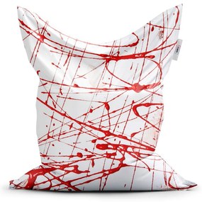 Sac de șezut Classic stropi roșii - pentru copii, alb / roșu