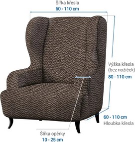Gaico Huse bielastice CRISTINA alună fotoliu clasic (l. 60 - 110 cm)