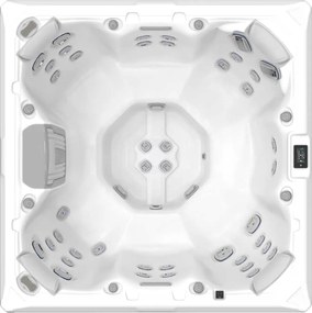 Minipiscina jacuzzi 7 persoane, 46 jeturi hidromasaj, WiFi, sistem audio, pompa caldura inclusa, Wellis Mandala Life Premium