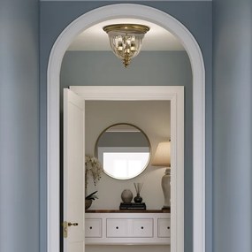 Plafonieră CAMBRIDGE 3xE14/60W/230V aurie Hinkley