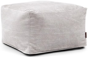 Fotoliu bean bag gri deschis cu tapițerie din catifea reiată Softbox MooG – SLOWDOWN