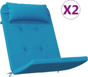 vidaXL Perne de scaun adirondack, 2 buc, bleu, țesătură Oxford