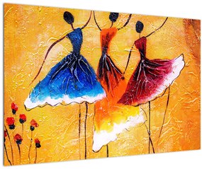 Tablou - Pictură în ulei, balerina (90x60 cm)