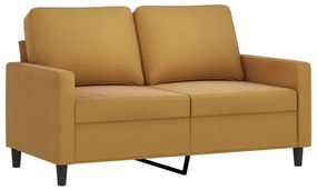 348742 vidaXL Canapea cu 2 locuri, maro, 120 cm, catifea