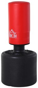 Sac de box cu baza cu apa sau nisip, inaltime reglabila Ф56 x 145-172cm rosu, negru HOMCOM | Aosom Romania