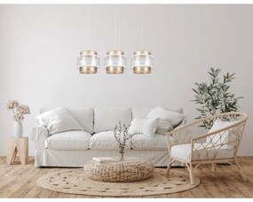 Lustră pe cablu GABI 3xE27/60W/230V aurie/albă