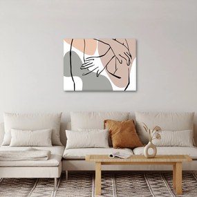 Tablou - Femeie corp linie de artă N⁰2 (70x50 cm)