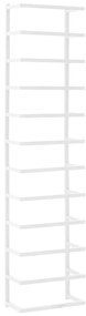 Suport de prosoape, alb, 24x12x96 cm, otel Alb, 24 x 12 x 96 cm