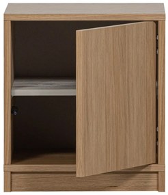 Bibliotecă modulară în culoare naturală cu aspect de lemn de stejar 120x243 cm Modulair – vtwonen