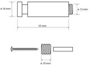 SAPHO XR213 X-Round cuier 5 cm, argintiu