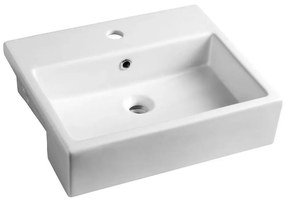 Isvea - Lavoar semi-încăstrat PURITY 50x42 cm ceramică/alb