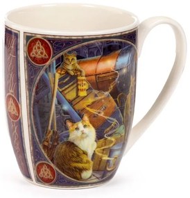 Cana din portelan cu pisici Witchwood Express - Lisa Parker 12 cm, 300 ml