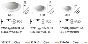 Plafoniera LED baie Squish pl d64