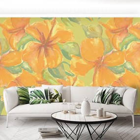 Fototapet galben Hibiscus