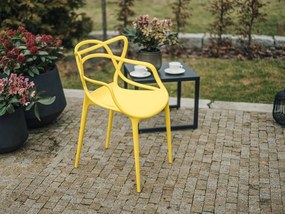 OFERTA Scaun din plastic galben KATO Calitatea II.