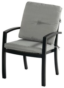 Scaun de grădină gri din metal Rosario – Hartman