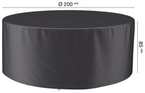 Husa mobilier gradina AeroCover pentru set masa si scaune gradina, diametru 200 cm, rotunda, antracit