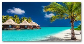 Tablou sticlă acrilică Bungalow-uri maldive