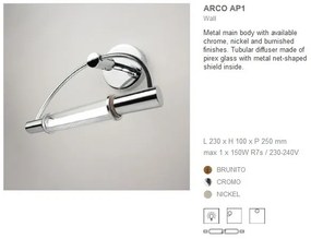 Aplica de perete tablou, oglinda de baie ARCO AP1 crom 008905