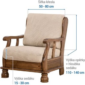 Nueva Textura Huse care se întind foarte bine NIAGARA smântânii fotoliu de relaxare (l. 70 - 90 cm)